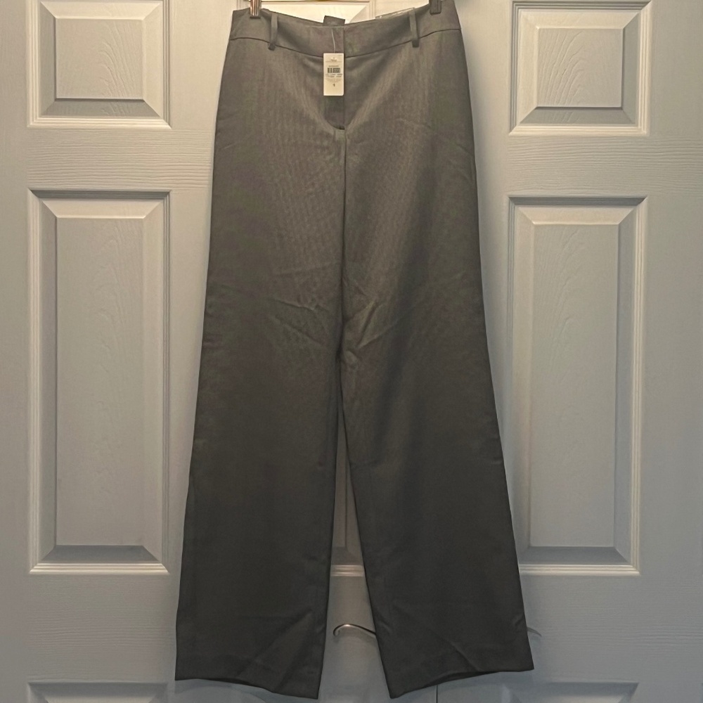 Ann Taylor Black and White Wide Leg Dress Pants